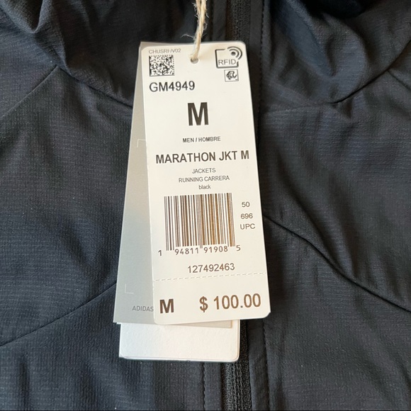 Adidas Marathon Running Jacket Nwt 